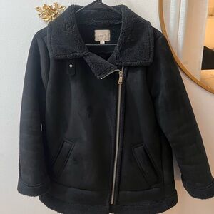 LOFT Black Teddy Jacket